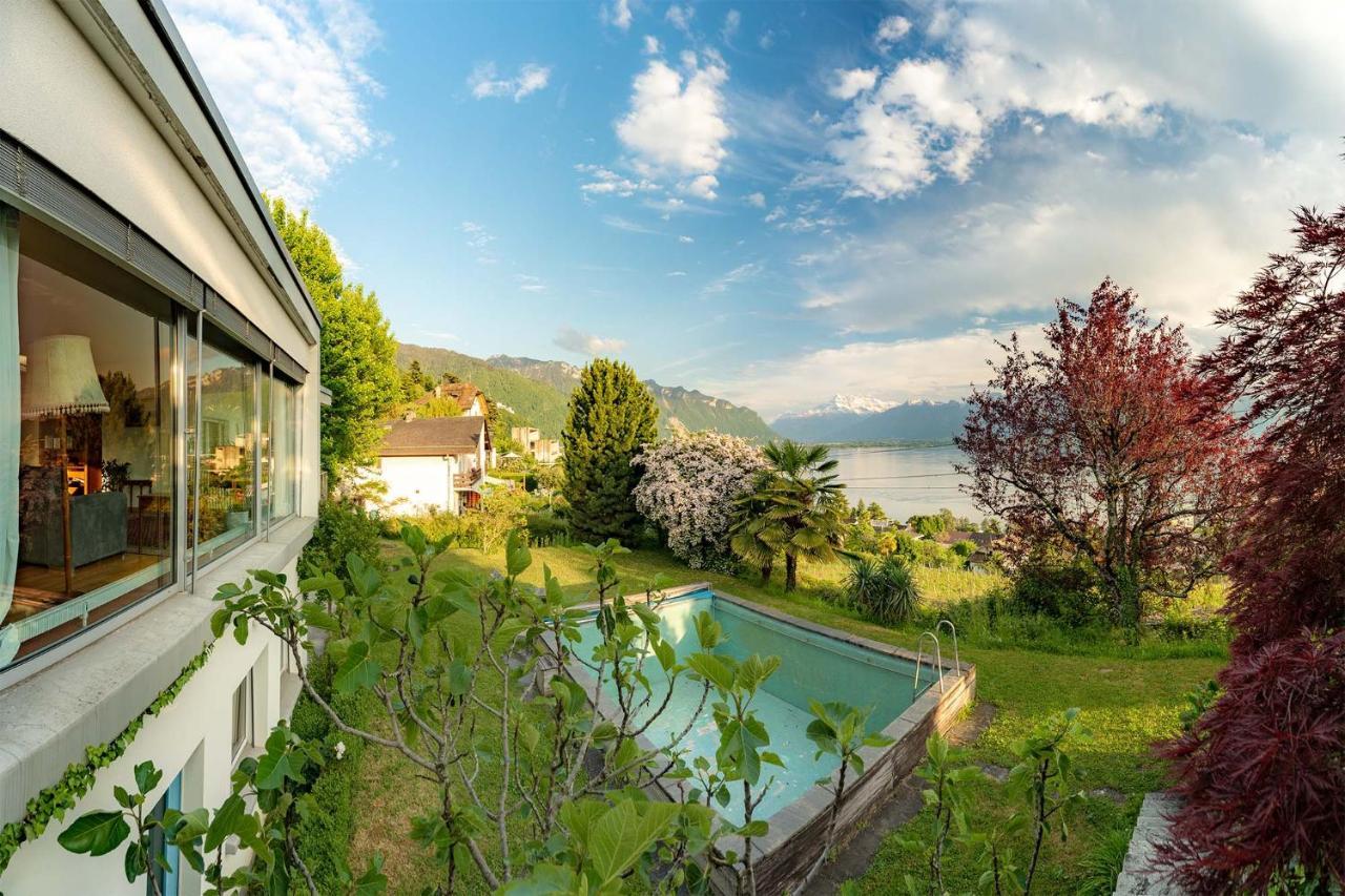 Rooms In Splendid Apartment With Parking-Stunning Lake View Montreux Exterior photo